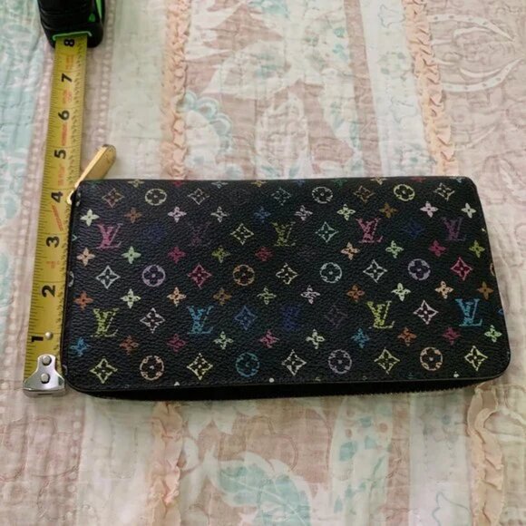 Louis Vuitton Monogram Multicolor Noir Wallet Zippy w/ Dust Bag USED Authentic - Picture 13 of 14